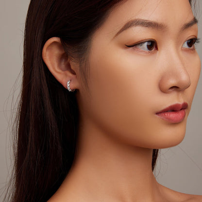 925 Sterling Silver Earrings with Pavé Setting CZ for Women