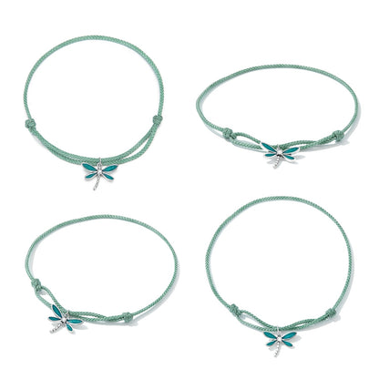 925 Sterling Silver Adjustable Bracelet with CZ and Enamel in Oxidized Finish for Women