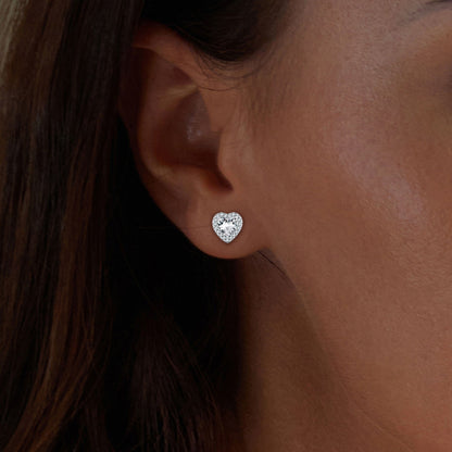 925 Sterling Silver Pavé Setting CZ Earrings