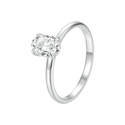 925 Sterling Silver Moissanite 1ct Ring Size 8