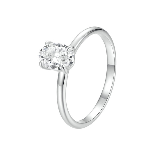 Bague en argent sterling 925 et moissanite 1 carat, taille 8