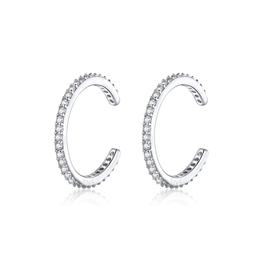 925 Sterling Silver Earrings with Pavé Set CZ