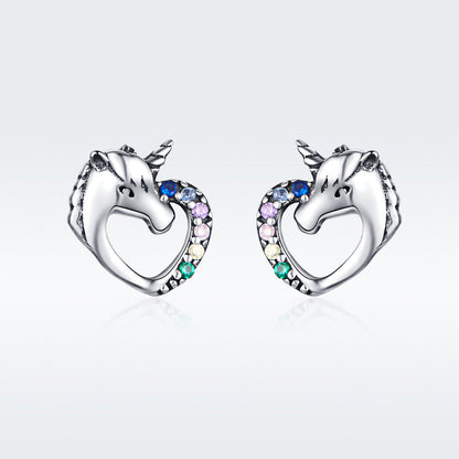925 Sterling Silver Earrings with Oxidized Finish and Pavé Setting