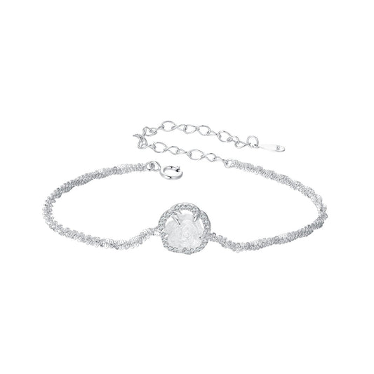 Bracelet en argent sterling 925 de 150 mm avec zircons cubiques et résine