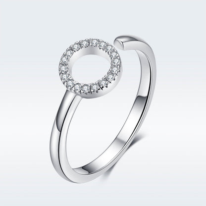 925 Sterling Silver Ring with Pavé Set CZ