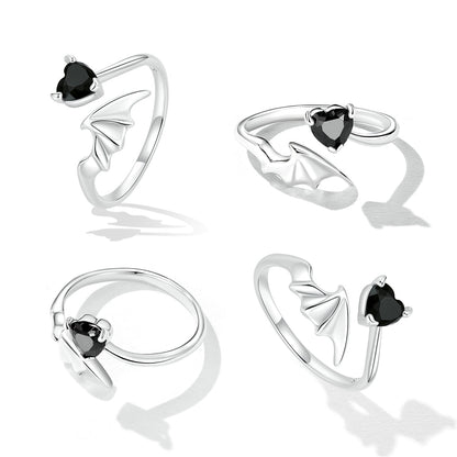 925 Sterling Silver Oxidized Pavé Setting CZ Ring