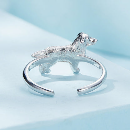925 Sterling Silver Dog Ring 1.7mm for Women