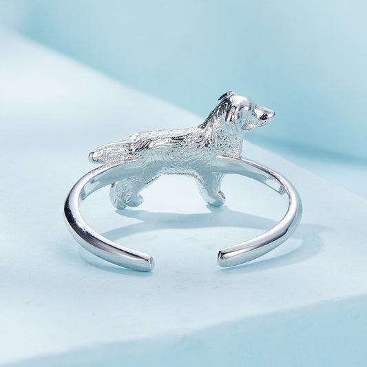 925 Sterling Silver Dog Ring 1.7mm for Women