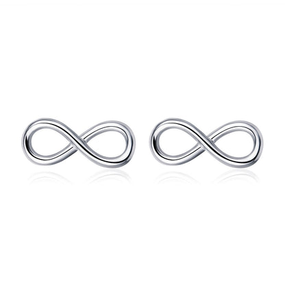 925 Sterling Silver Earrings for Women - 0.6*1.3 cm, Plated Platinum