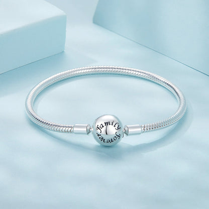 925 Sterling Silver Oxidized Silver White Gold 14.0mm Bracelet for Women