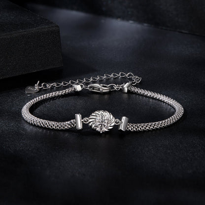 925 Sterling Silver 0.5 Carat Moissanite White Gold Plated Bracelet for Women