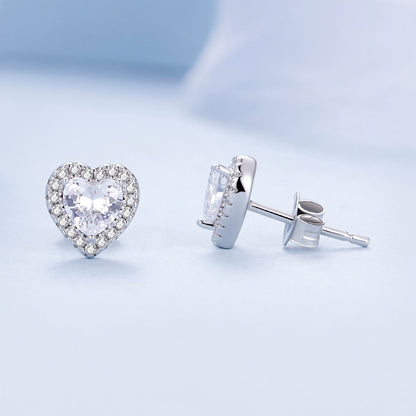 925 Sterling Silver Pavé Setting CZ Earrings