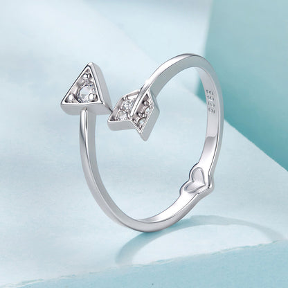 925 Sterling Silver White Gold Plated Pavé CZ Rings for Women