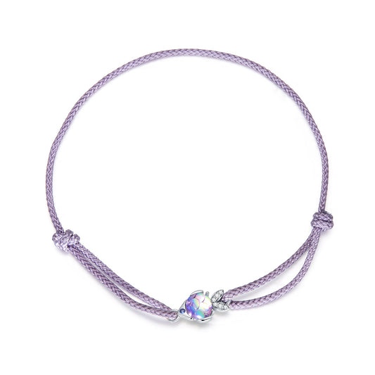 925 Sterling Silver Adjustable 24cm CZ Resin Bracelet for Women