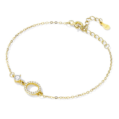 925 Sterling Silver Adjustable Bracelet with Pavé Set CZ for Women