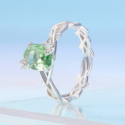 925 Sterling Silver Synthetic Spinel 3.8mm Ring for Women Size 7