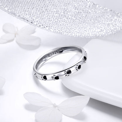 925 Sterling Silver Ring for Women - Size 5.0, Width 0.3cm