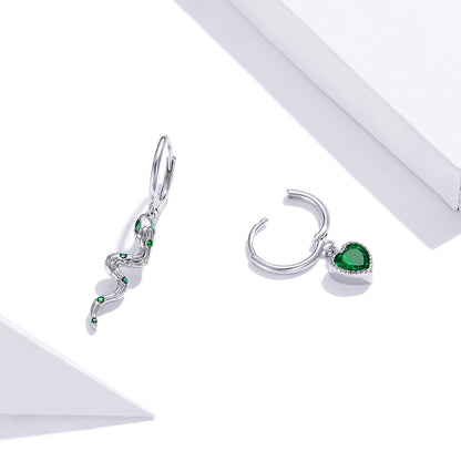925 Sterling Silver Earrings with Pavé Setting CZ and Plated Platinum