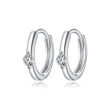 925 Sterling Silver Pavé Setting CZ Gold Plated Earrings for Women