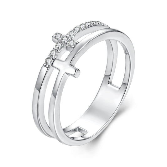 Bague de fiançailles pour femme en argent sterling 925 et moissanite, taille 6