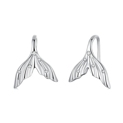 925 Sterling Silver Earrings with Pavé Setting in Oxidized Finish