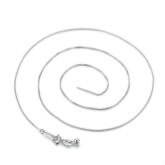 925 Sterling Silver Plated Platinum 45cm Necklace for Women