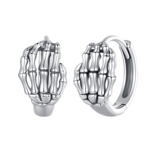 925 Sterling Silver Oxidized Earrings 12x7mm for Women