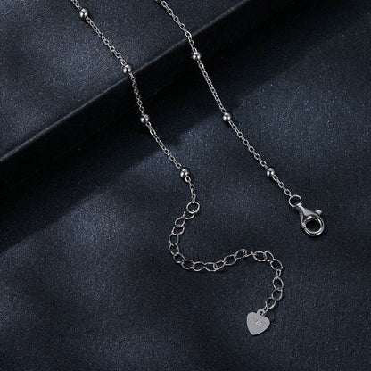 925 Sterling Silver 5mm Moissanite Necklace for Women