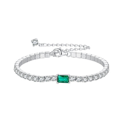 925 Sterling Silver 145+65mm Pavé Setting CZ Bracelet