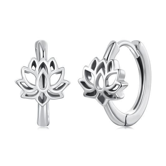 Boucles d'oreilles en argent sterling 925 oxydé 1,3x0,8cm pour femme