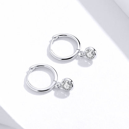 925 Sterling Silver Gold Plated Pavé Setting CZ Earrings for Women