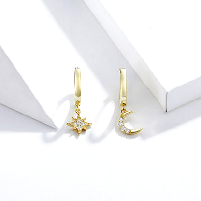 925 Sterling Silver and Gold Plated Pavé Setting CZ Earrings for Women