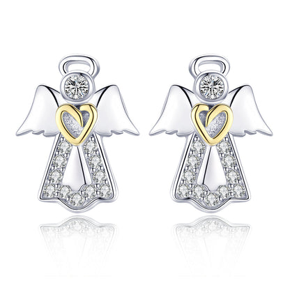 925 Sterling Silver Plated Platinum Gold Earrings for Women