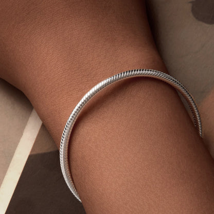 925 Sterling Silver Oxidized Silver White Gold 14.0mm Bracelet for Women