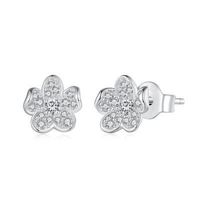 S925 Sterling Silver Pavé Setting CZ Earrings