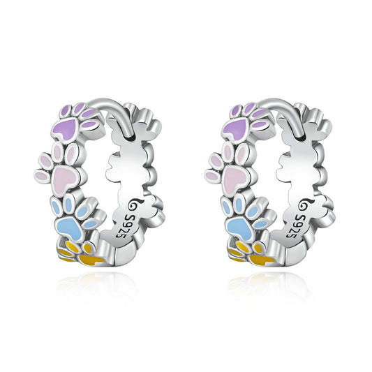 Boucles d'oreilles en argent sterling 925 émaillé et oxydé
