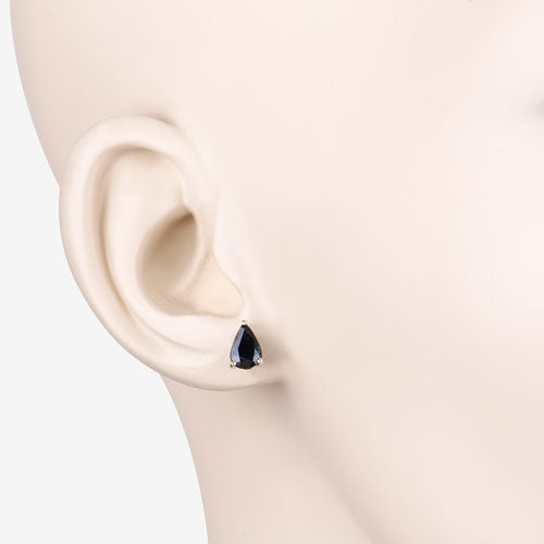 1.60 Carat Genuine Blue Sapphire 10K Yellow Gold Earrings