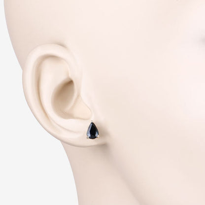 1.60 Carat Genuine Blue Sapphire 10K Yellow Gold Earrings