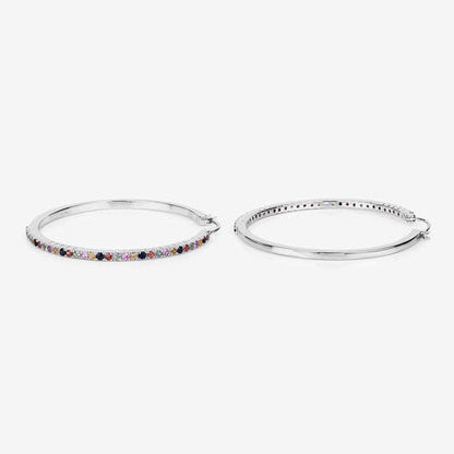 2.24 Carat Genuine Multi Sapphire .925 Sterling Silver Earrings