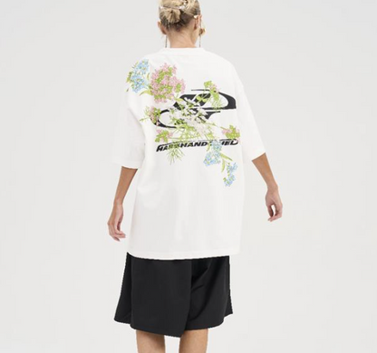 Floral Embroidered Short-Sleeved T-Shirt