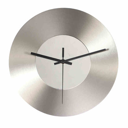 Creative Metal Wall Clock Silver