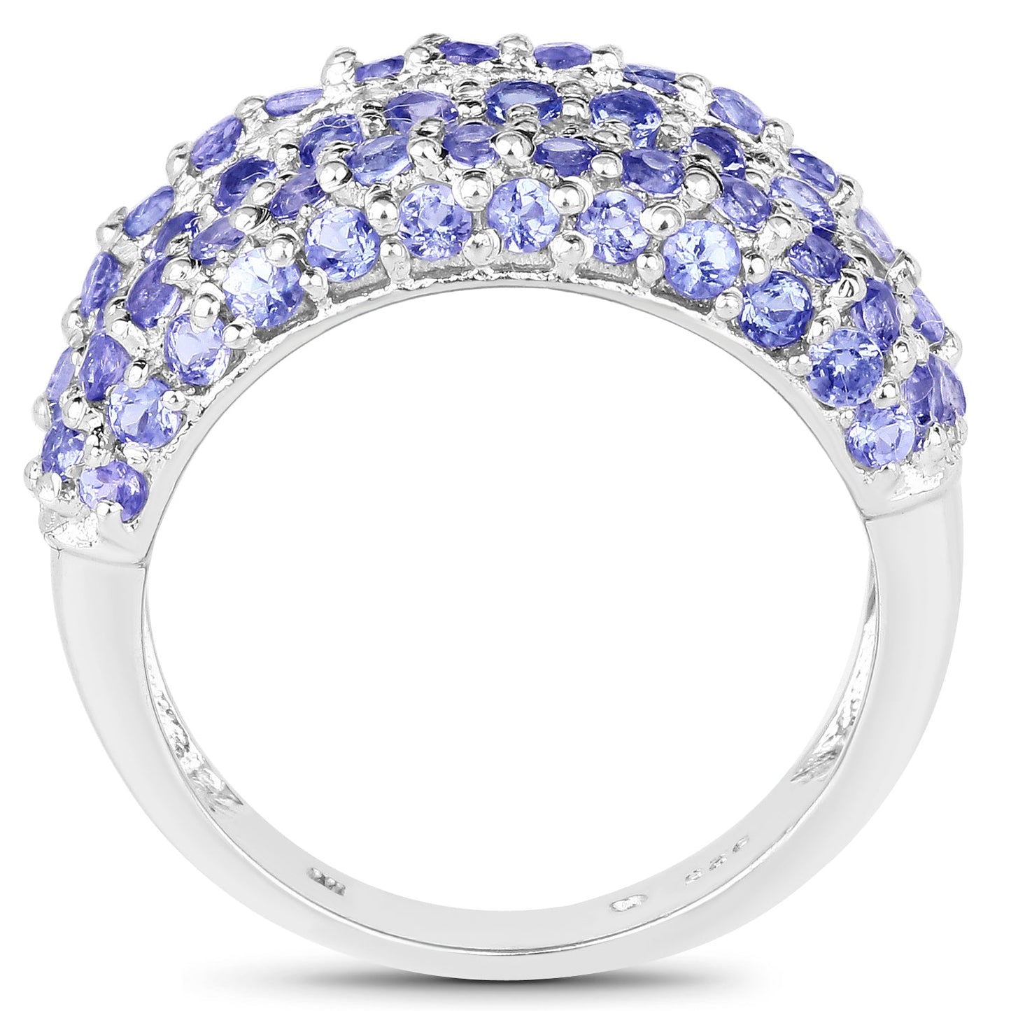 2.47 Carat Genuine Tanzanite .925 Sterling Silver Ring