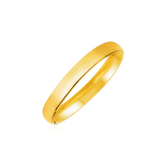 Alliance 5 mm en or jaune 14 carats, intérieur confort
