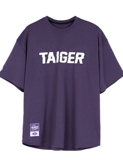 Men's Plus Size Letter Graphic Round Neck Half Sleeve T-Shirt