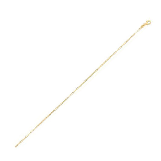 Chaîne fine maille trombone en or jaune 14 carats (1,20 mm)