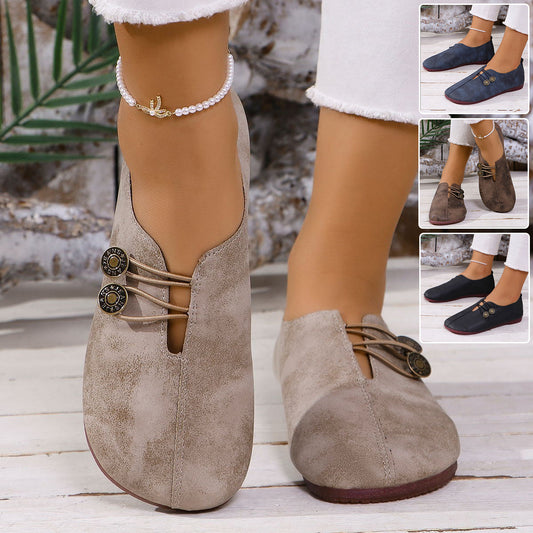 Sandalias sin cordones de punta cuadrada, moda de verano, zapatos planos suaves para mujer