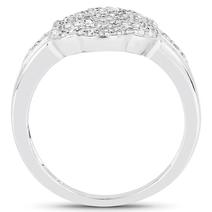 14K Yellow Gold Plated 0.29 Carat Genuine White Diamond .925 Sterling Silver Ring