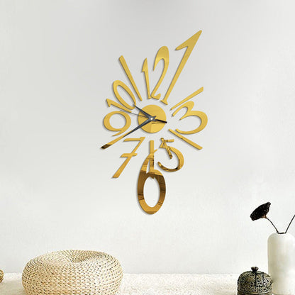 Creative DIY Decoration Fashion Wall Clock Wall Sticker Digital Clock