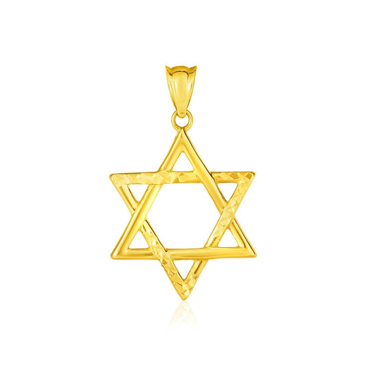 Pendentif Étoile de David en or jaune 14 carats