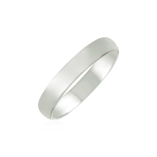 Alliance en or blanc 14 carats 4 mm coupe confort